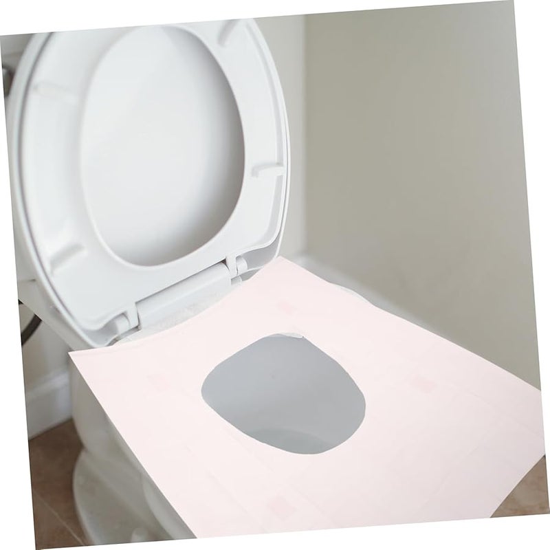 أغطية مقاعد المرحاض القابلة للتخلص منها 50 قطعة، وسادات مرحاض للسفر لاستخدام دورات المياه العامة والاستخدام الخارجي - Image 5